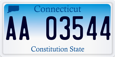 CT license plate AA03544
