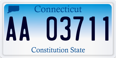 CT license plate AA03711