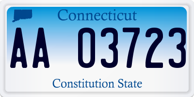 CT license plate AA03723