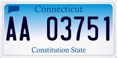 CT license plate AA03751