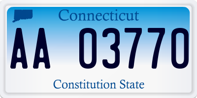 CT license plate AA03770