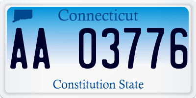 CT license plate AA03776
