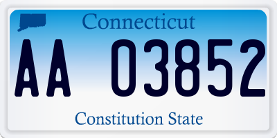 CT license plate AA03852