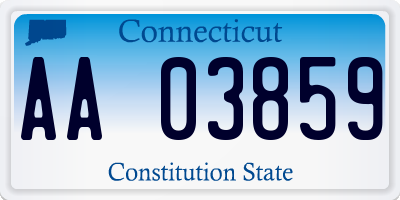 CT license plate AA03859