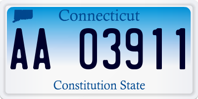CT license plate AA03911