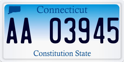 CT license plate AA03945