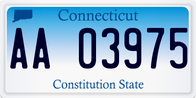 CT license plate AA03975