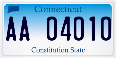 CT license plate AA04010
