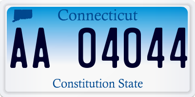 CT license plate AA04044