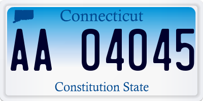 CT license plate AA04045