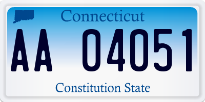 CT license plate AA04051