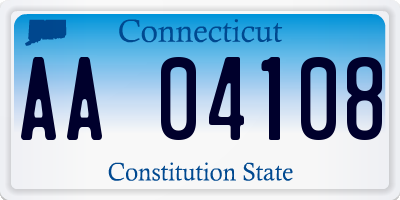 CT license plate AA04108