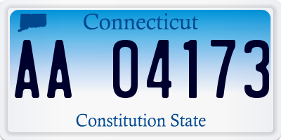 CT license plate AA04173