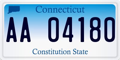 CT license plate AA04180