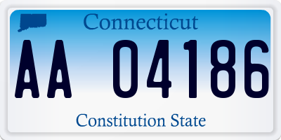 CT license plate AA04186