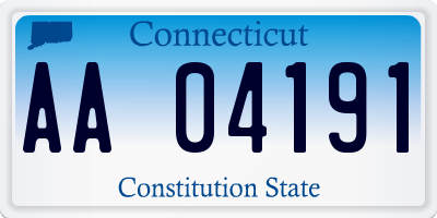 CT license plate AA04191