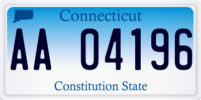 CT license plate AA04196