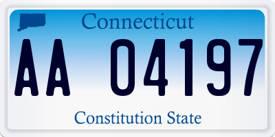 CT license plate AA04197