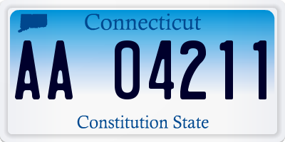 CT license plate AA04211