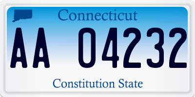 CT license plate AA04232