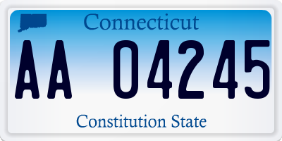 CT license plate AA04245