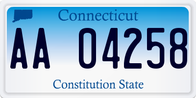 CT license plate AA04258