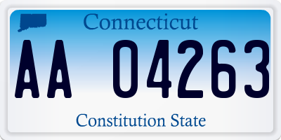 CT license plate AA04263