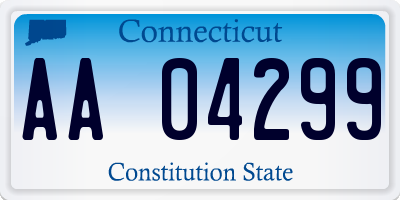 CT license plate AA04299