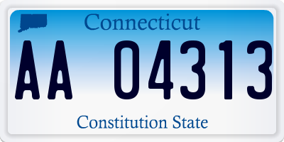CT license plate AA04313