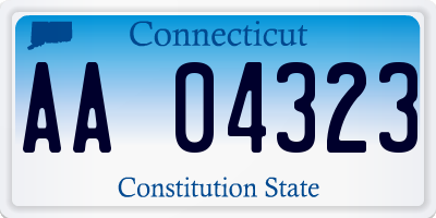 CT license plate AA04323