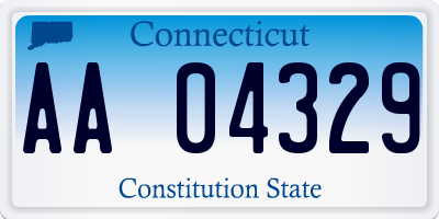 CT license plate AA04329