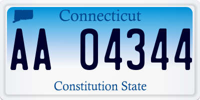 CT license plate AA04344