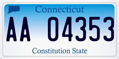 CT license plate AA04353