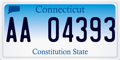 CT license plate AA04393