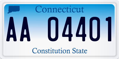 CT license plate AA04401