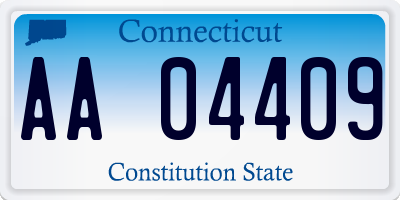 CT license plate AA04409