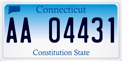 CT license plate AA04431