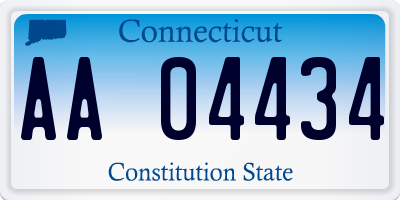 CT license plate AA04434