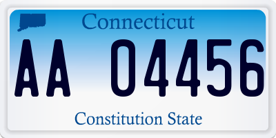 CT license plate AA04456
