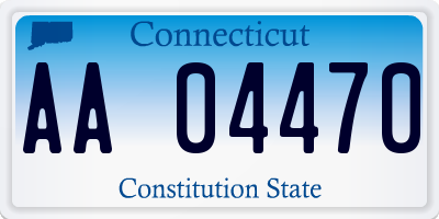 CT license plate AA04470