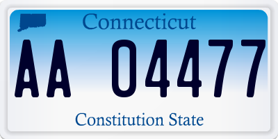 CT license plate AA04477