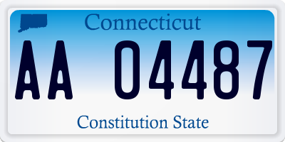 CT license plate AA04487