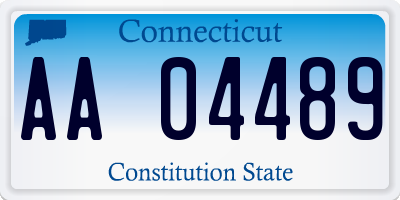 CT license plate AA04489
