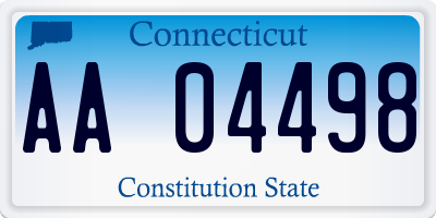 CT license plate AA04498
