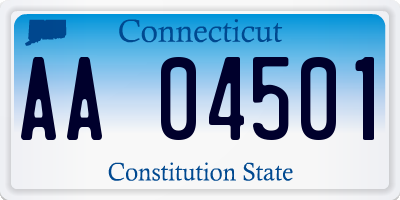 CT license plate AA04501