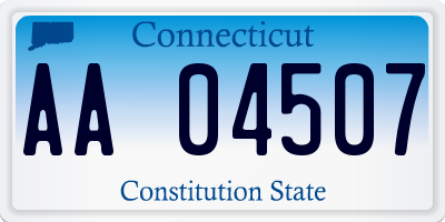 CT license plate AA04507