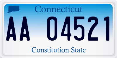 CT license plate AA04521
