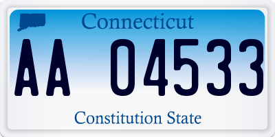 CT license plate AA04533