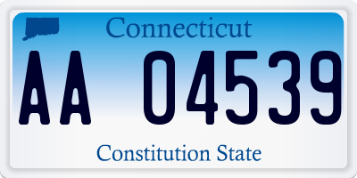 CT license plate AA04539