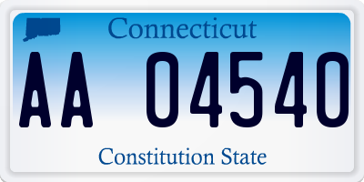 CT license plate AA04540
